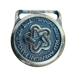 Vintage Bicentennial Belt Buckle 1776-1976 Solid Brass Statement Piece